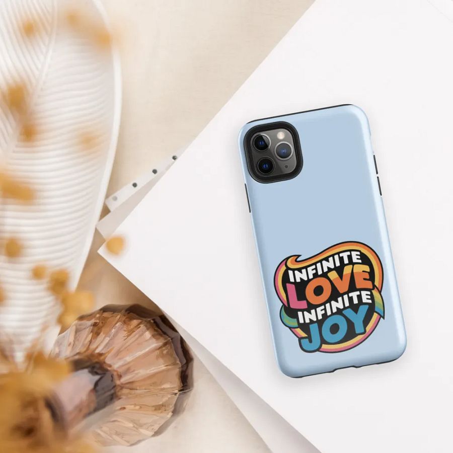 Infinite Love Infinite Joy Tough Case for Iphone (Blue) product image (5)
