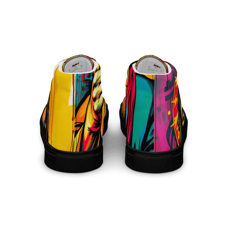 Divine pop art, Thumbs-up women's canvas high tops product image (4)
