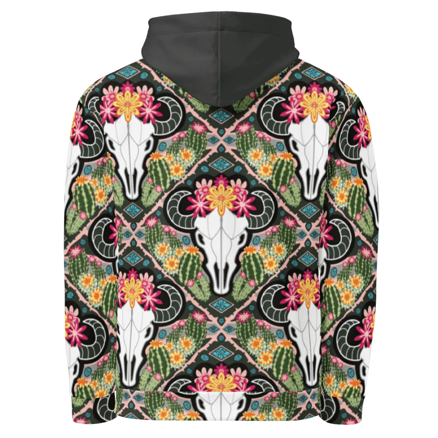 Adult's | Western Americana Cati Cow | Unisex Hooded Sweatshirt | with Eclipse Gray Accents product image (3)