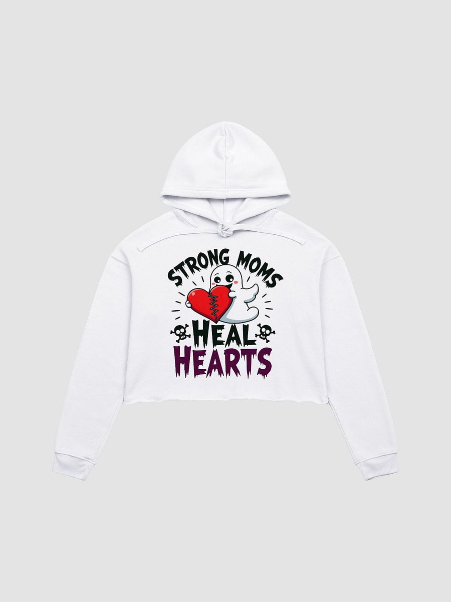 Ghostly Healing, Halloween, Healing Hearts, Strong Moms Crop Hoodie product image (2)