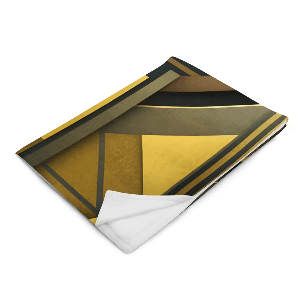 Elegant Geometric Gold Throw Blanket product image (3)