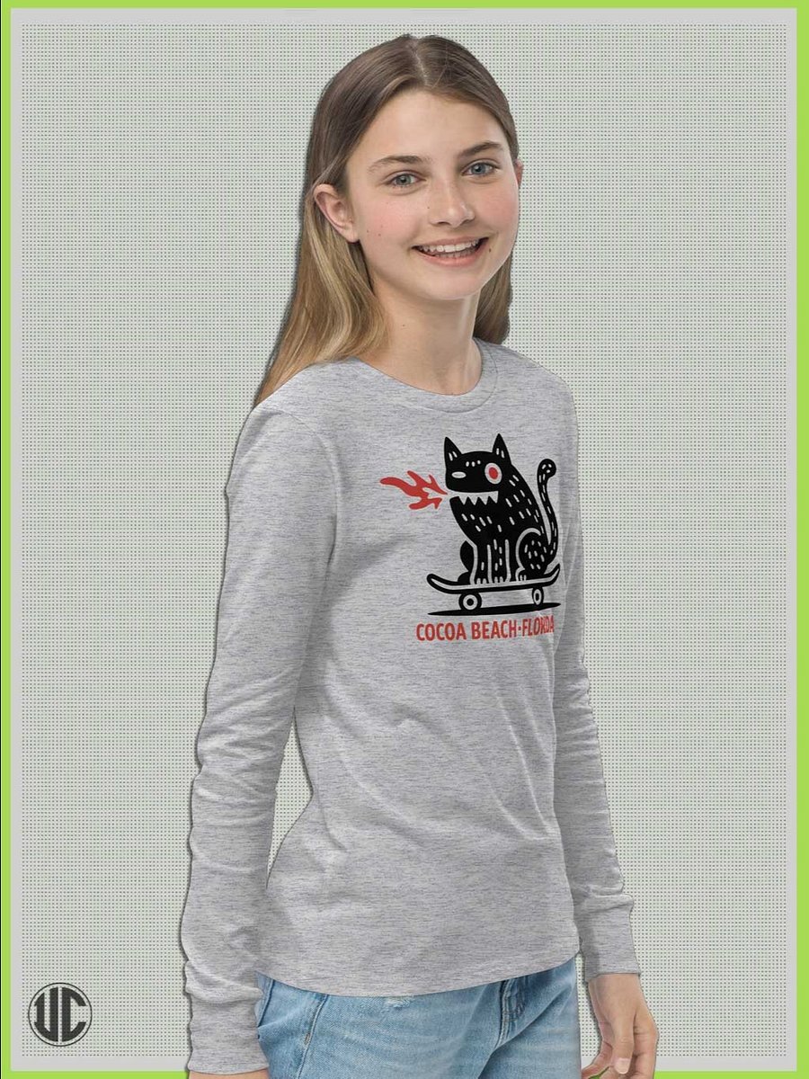 Long Sleeve Tee for Kids | Cocoa Beach | Skater Long Sleeve T-Shirt product image (8)