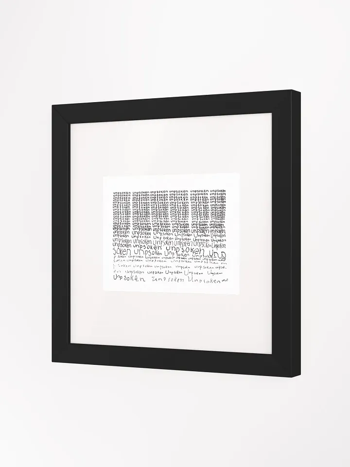 Unpsoken Panel Card Print Framed product image (2)