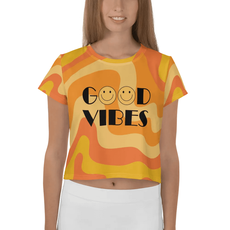 Good Vibes Swirly Crop Tee product image (1)