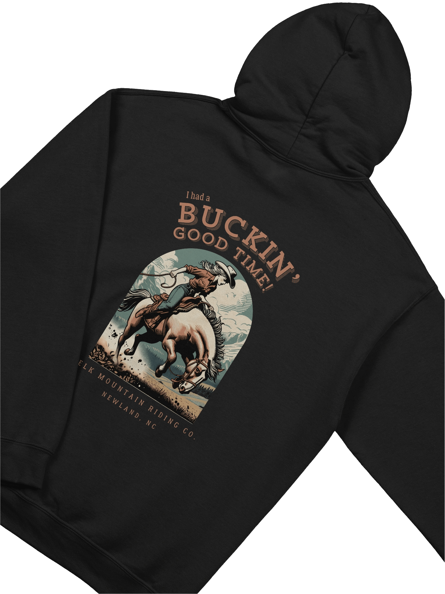 Buckin' Good Time + EMRC Logo Classic Hoodie (Dark Colors) product image (4)