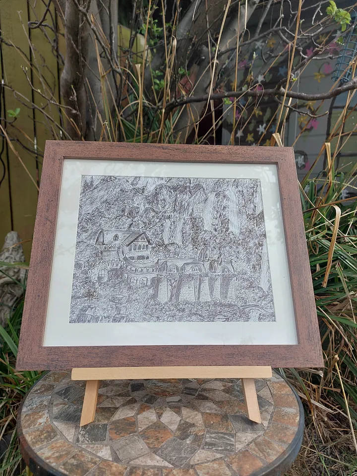 Fantasy Town Original Sketch product image (2)