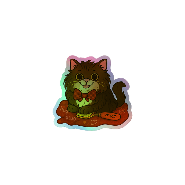 Mali the Axe Cat Holographic Sticker product image (1)