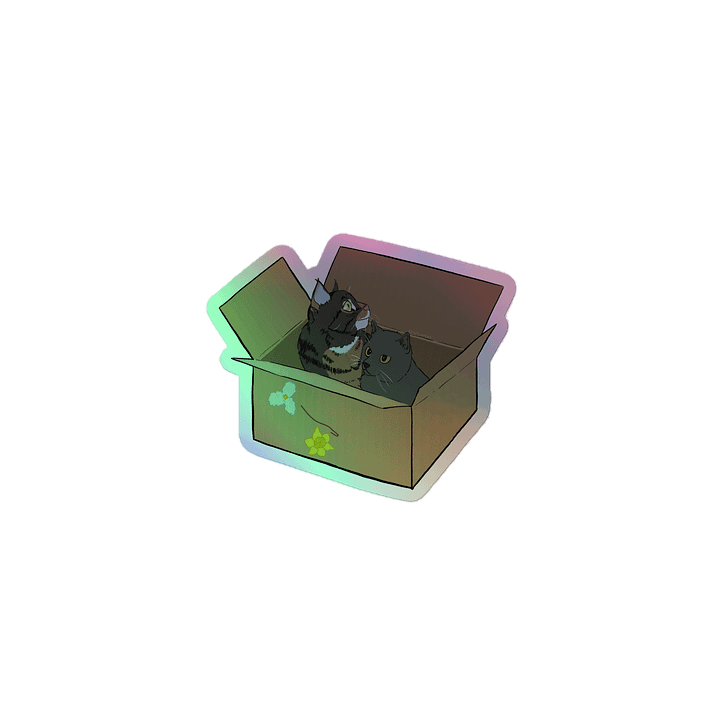 Two Kitties to Go! Holo Sticker product image (1)
