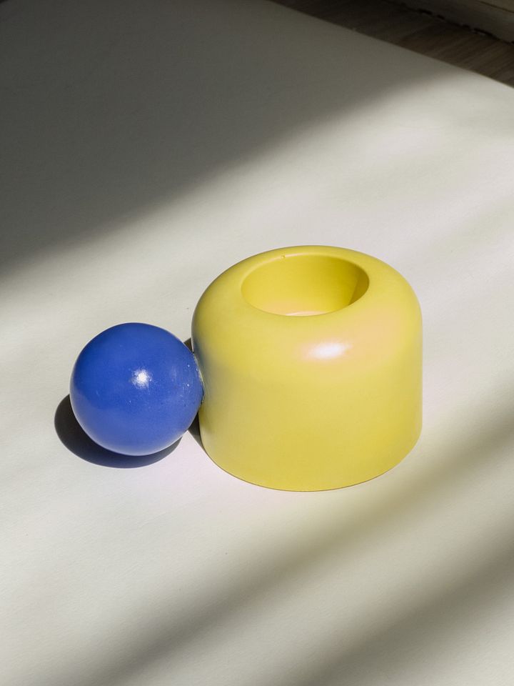 Ball Candleholder - Lime and Blue product image (1)