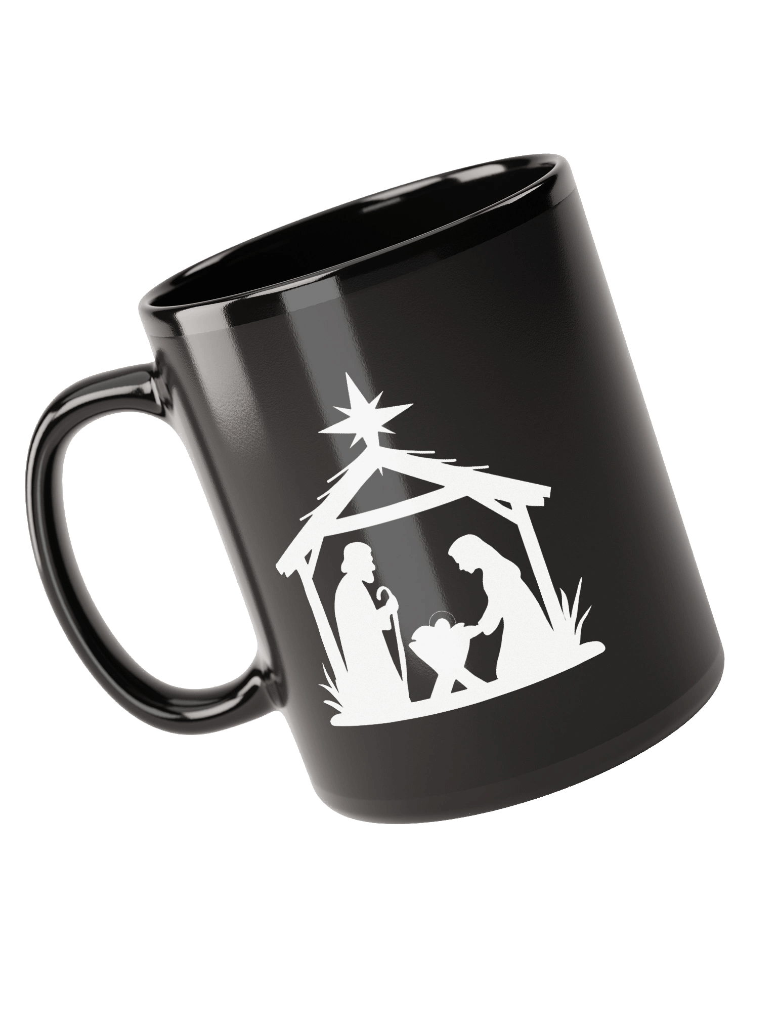 Nativity Scene Christmas Mug – Holy Family Silhouette – Christian Faith Gift product image (5)