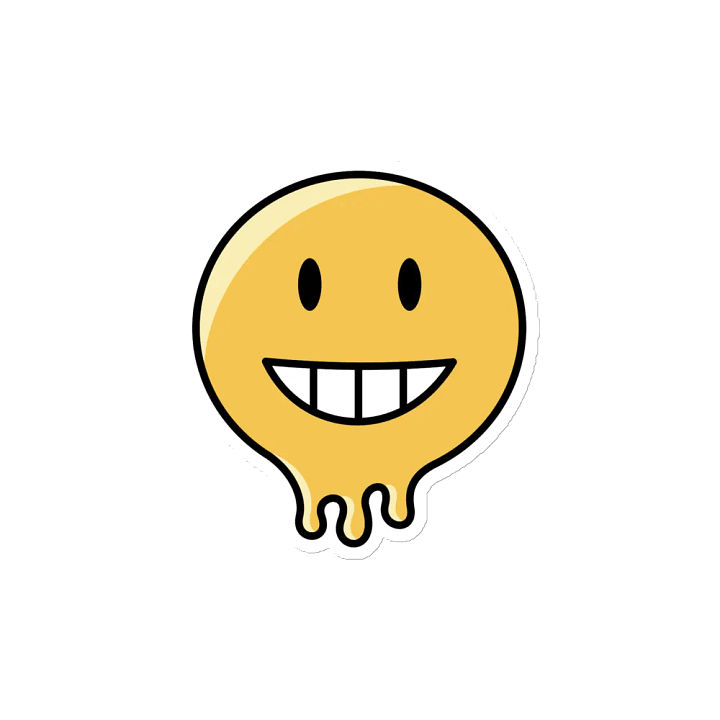 Melting Smiley Die-Cut Magnets product image (2)