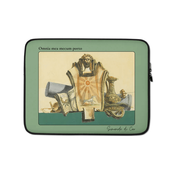 Laptop cover, Omnia mea, green version product image (1)