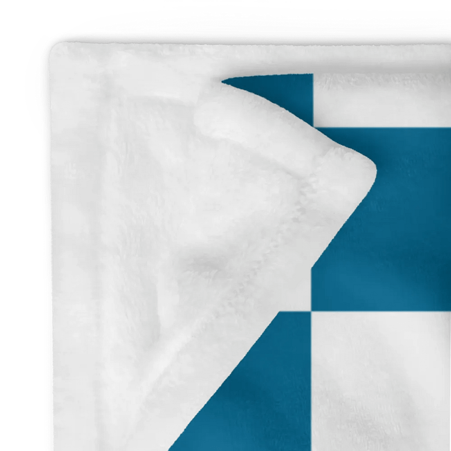 Squares White and Teal/Throw Blanket by Allcolor product image (3)