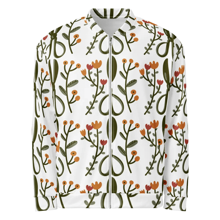 Botanical Bliss All-Over Print Bomber Jacket product image (1)