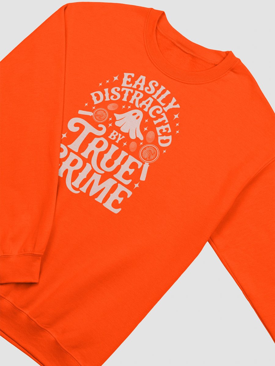 Easily Distracted by True Crime Spooky Halloween Ghost Sweatshirt - Dark product image (4)