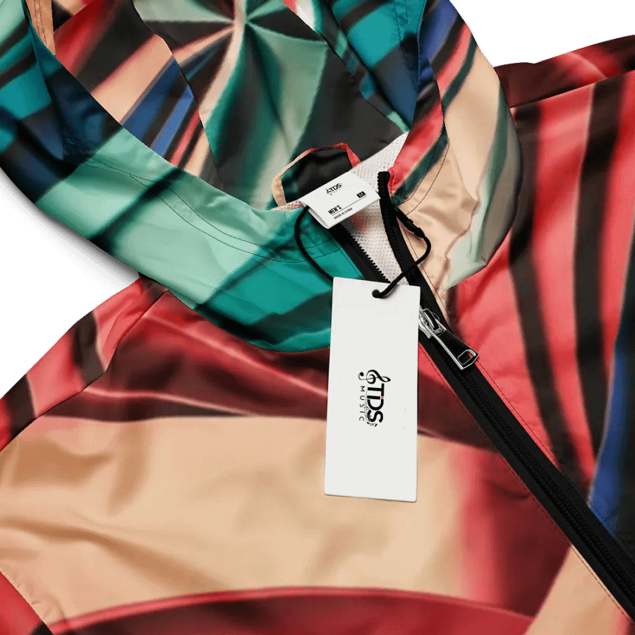 Abstract Geometric Unisex Windbreaker in Vibrant Colors (XS-3XL) product image (8)