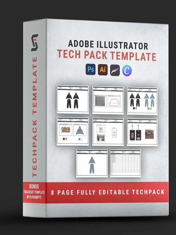 Adobe Illustrator Techpack Template product image (1)