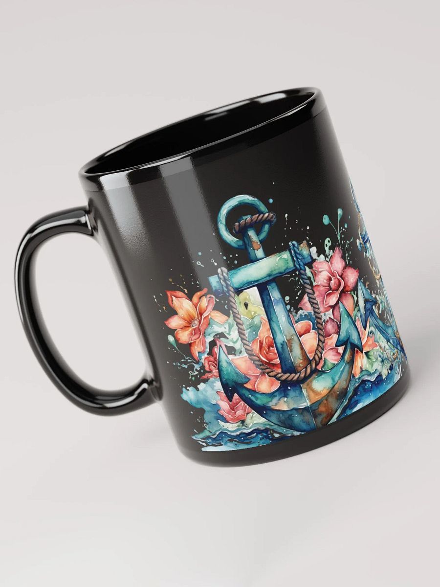 Anchored Artistry Black Mug product image (3)