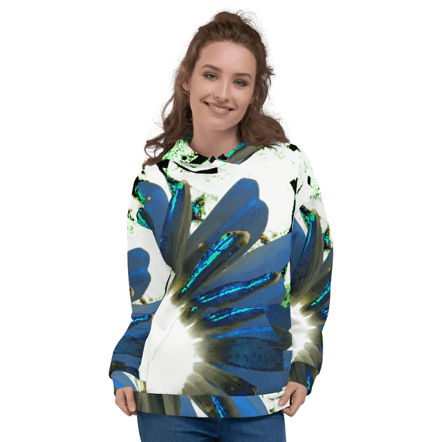 Cool Abstract Daisy Flowers Unisex All Over Print Pull On Hoodie product image (3)