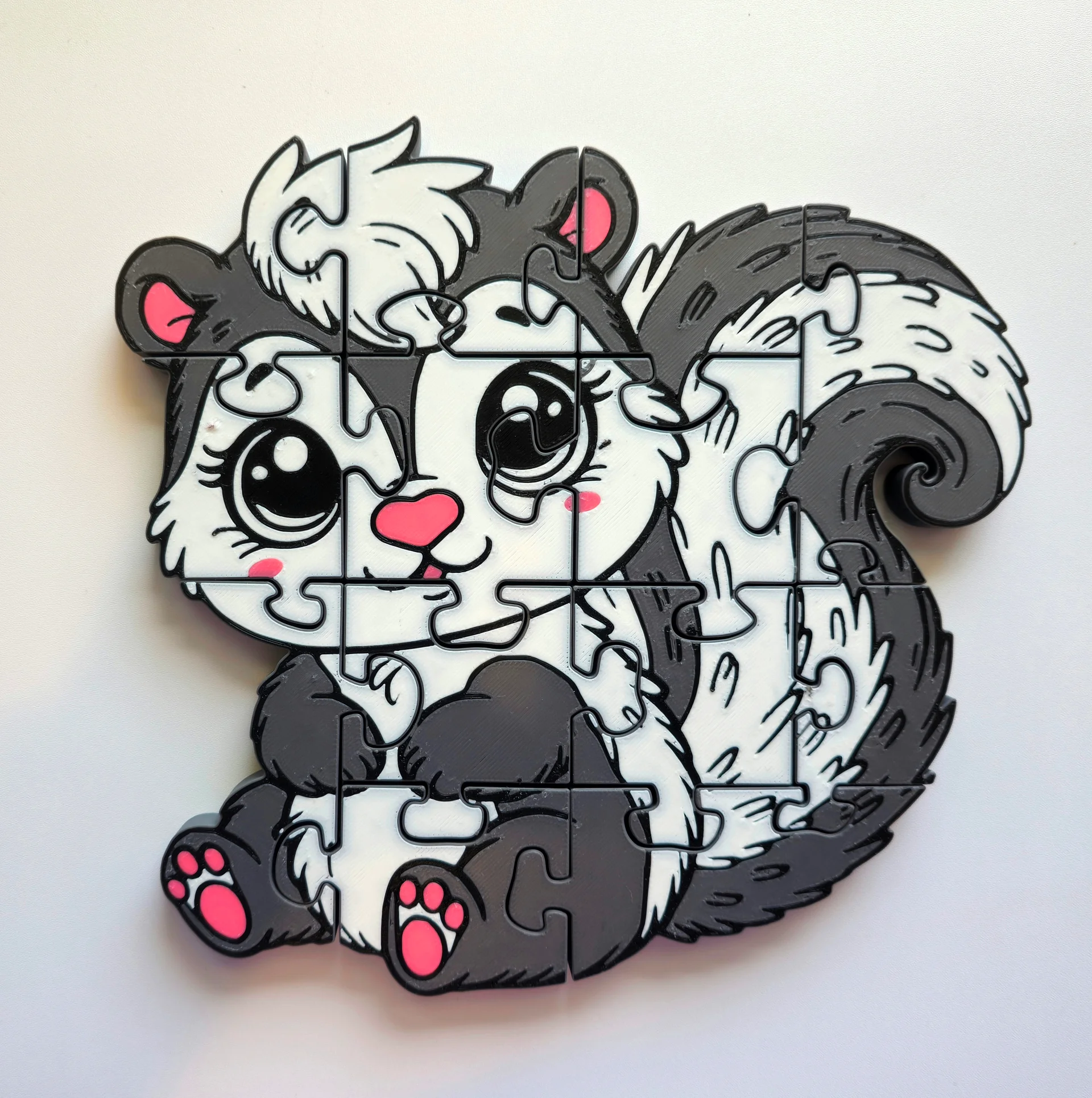 Skunk 3D Printed Jigsaw Puzzle – Durable, Interactive Fun for Kids! product image (1)