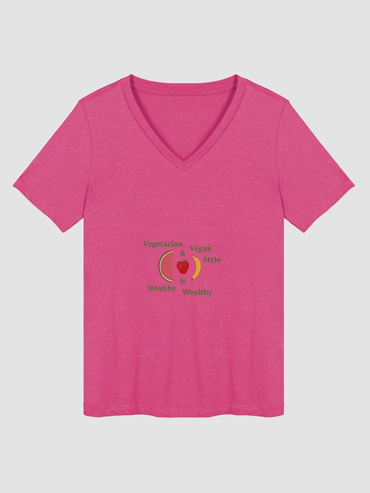 Vibrant Vegan Style Women's V-Neck Tee product image (1)