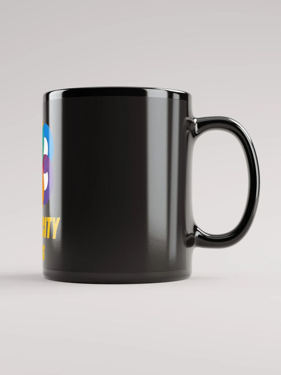 Simplicity Speaks Black Glossy Mug product image (1)