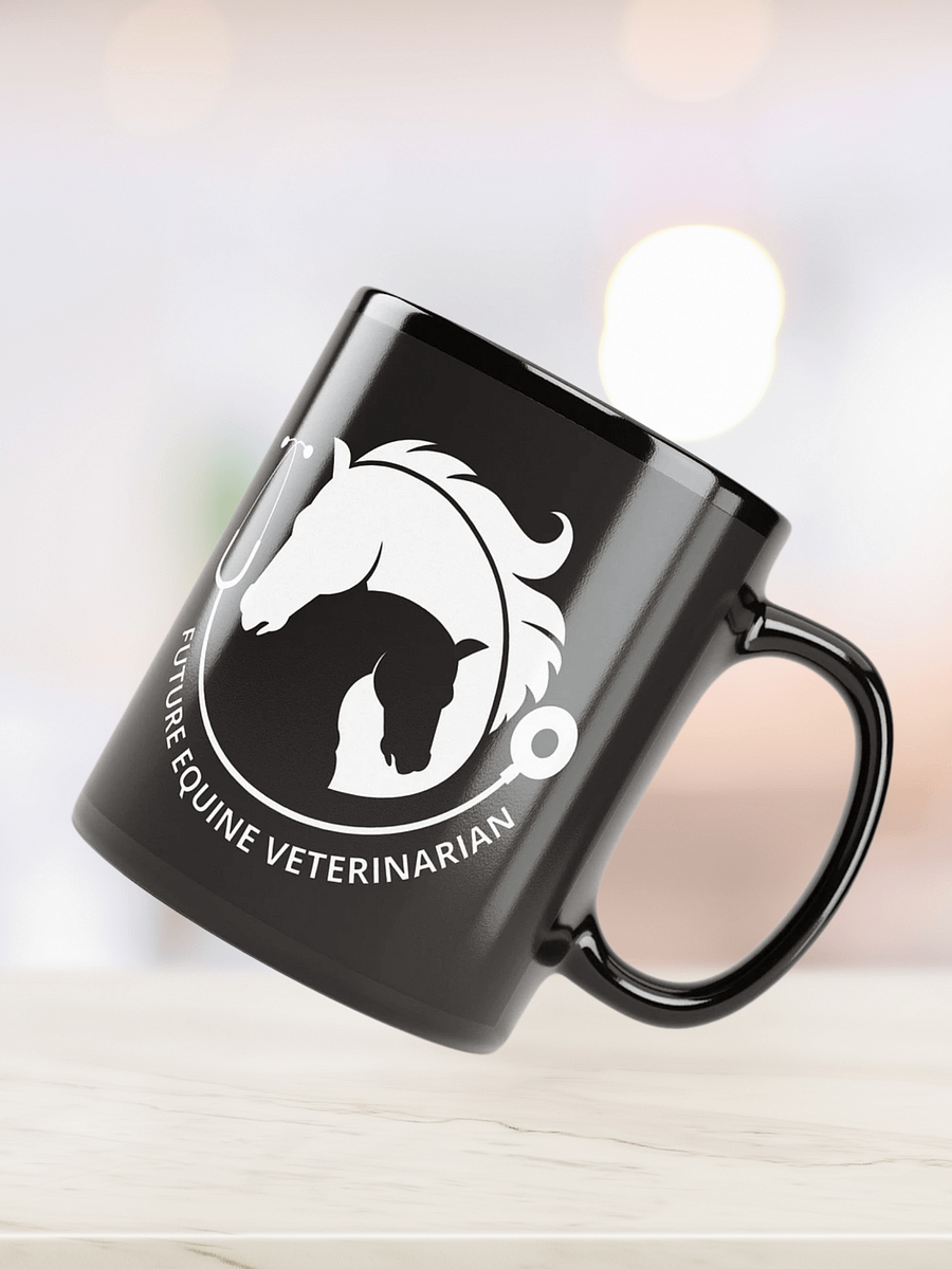 "Future equine veterinarian" black glossy mug product image (3)