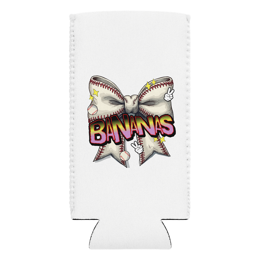 Bananas Bow Baseball Can Cooler product image (1)