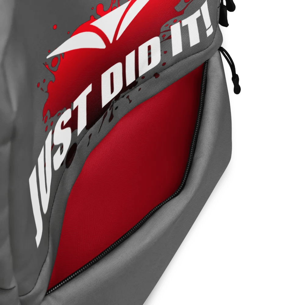 Just Did It! Red Burst Gray Backpack product image (4)