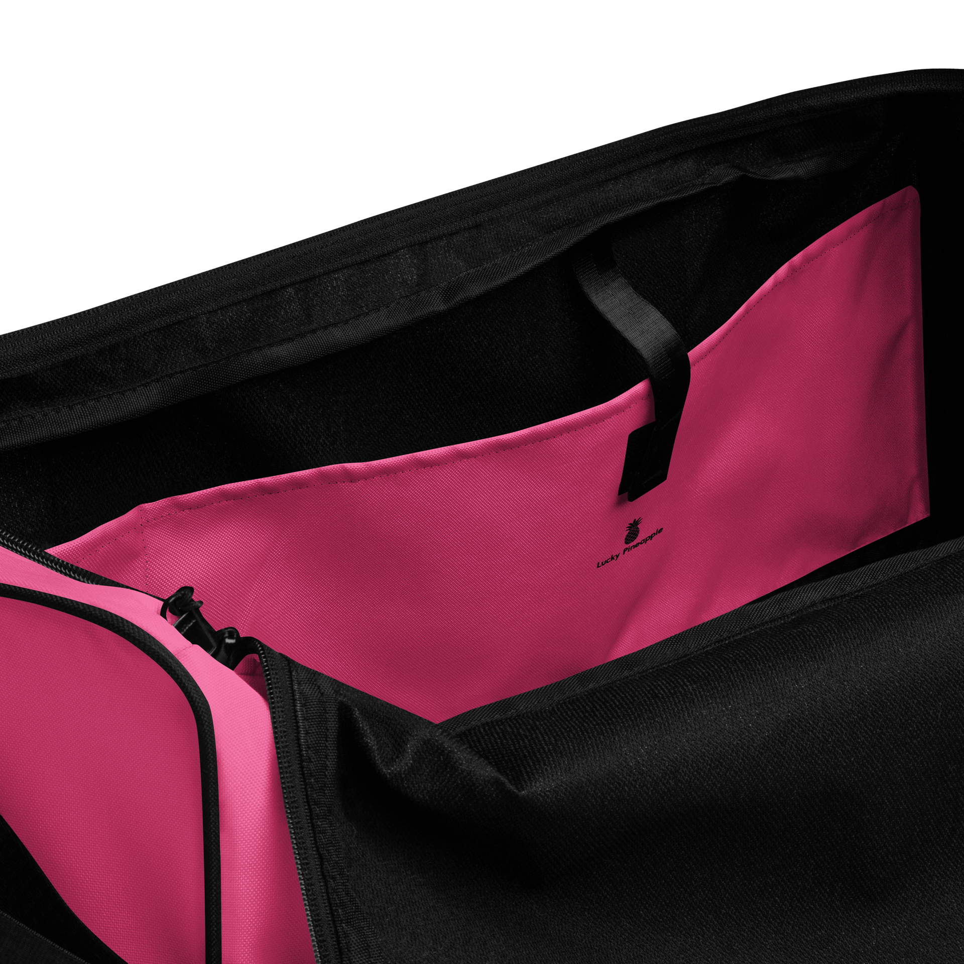 Flamingo Pink Solid Color Duffel Bag product image (6)