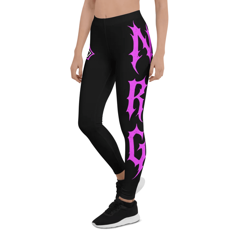 NRG Grunge Cross Yoga Pants (Black/Neon Pink) product image (3)