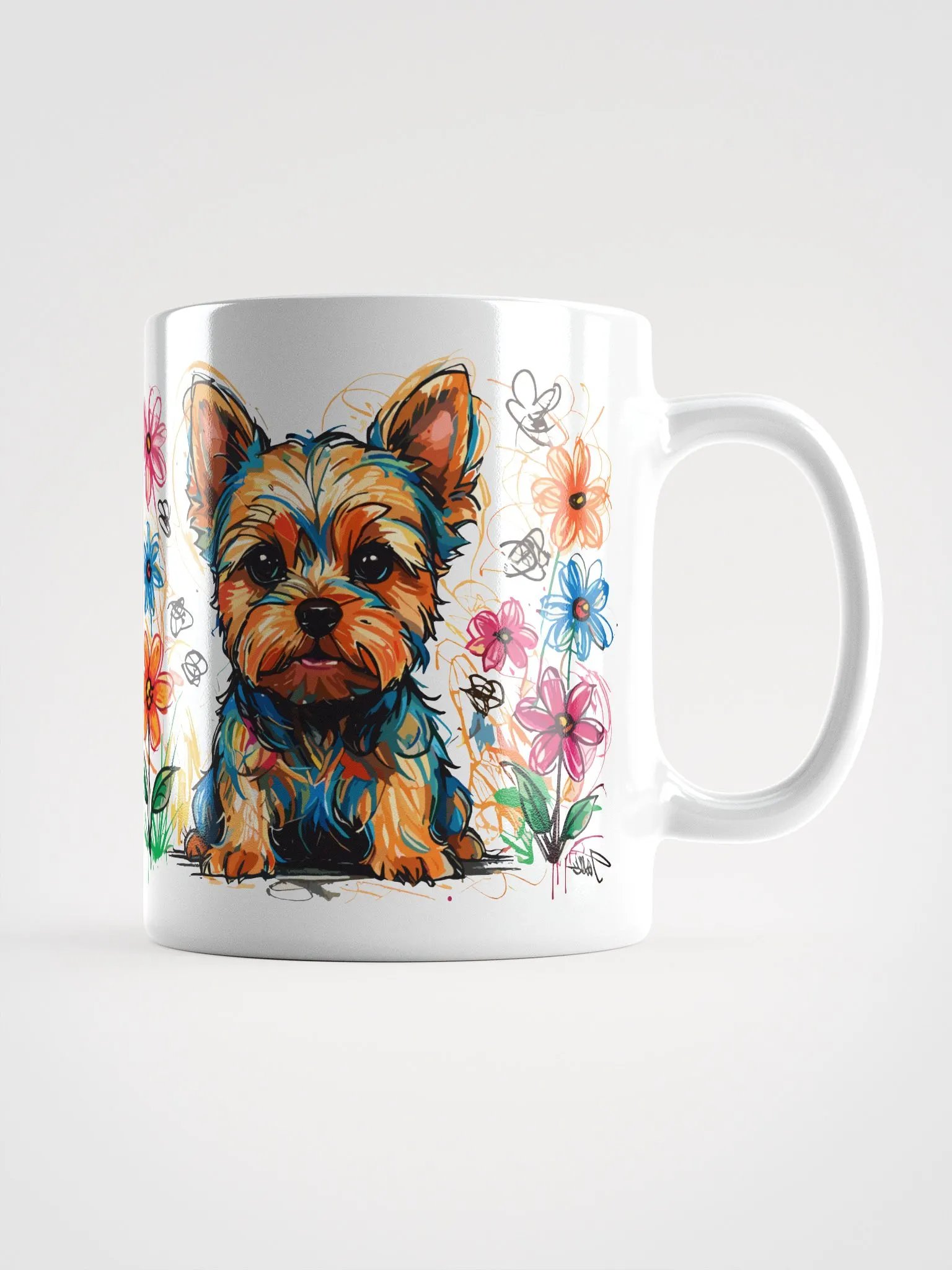 Scribbles Yorkshire Terrier 4 , Mug product image (1)