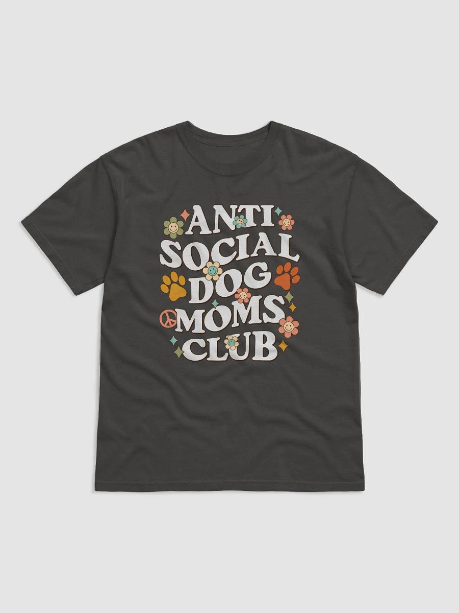 Anti Social Dog Moms Club Retro Groovy T-Shirt | Funny Introvert T-Shirt for Dog Moms product image (14)