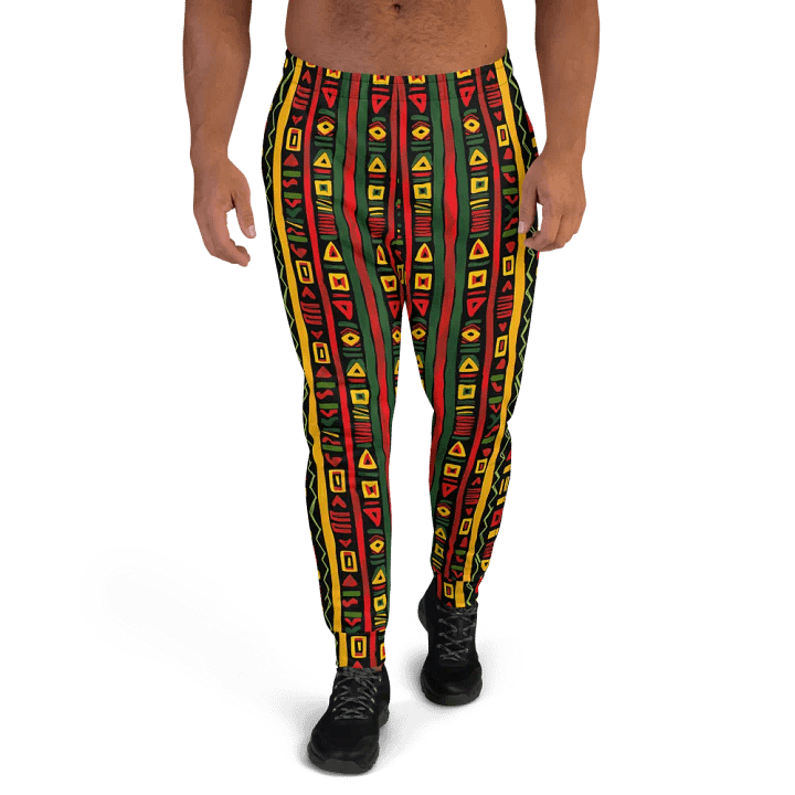 African Essence: All-Over Print Recycled Men's Joggers product image (2)