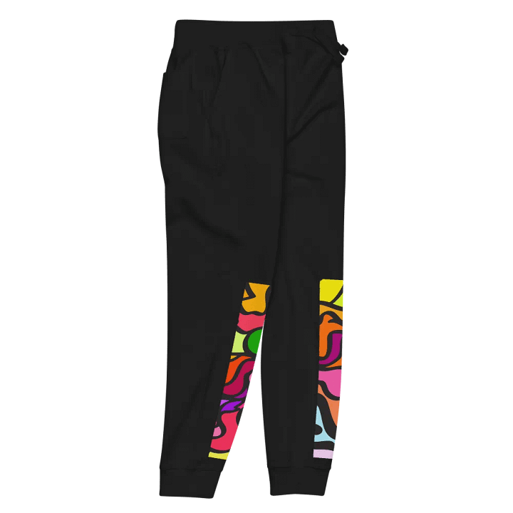 Vibrant Abstract Unisex Fleece Joggers - Wave at Sunset product image (2)