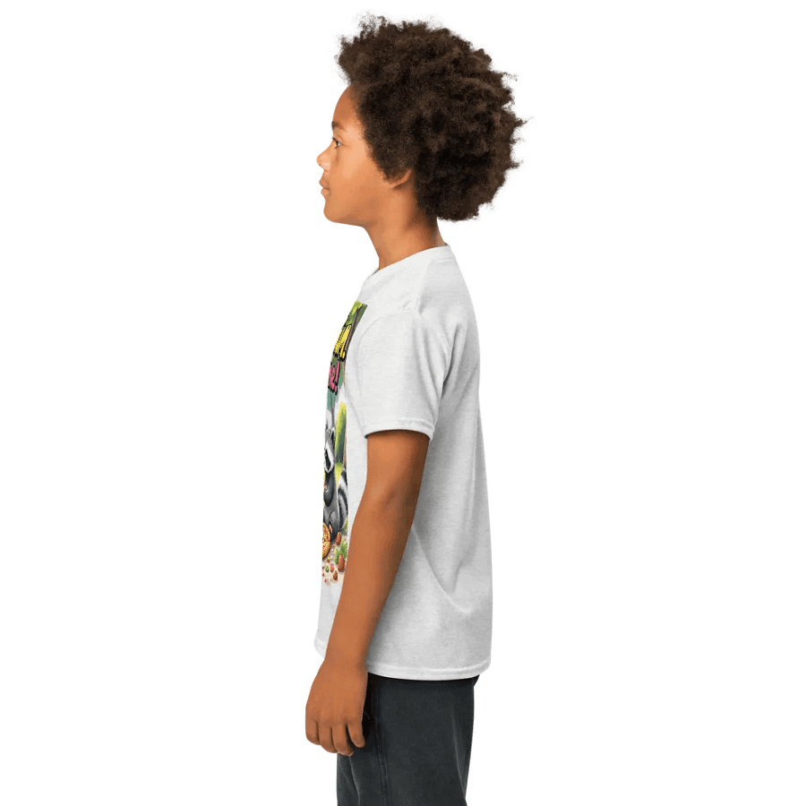 Panda-monium Snack Time Youth Sports Tee product image (67)