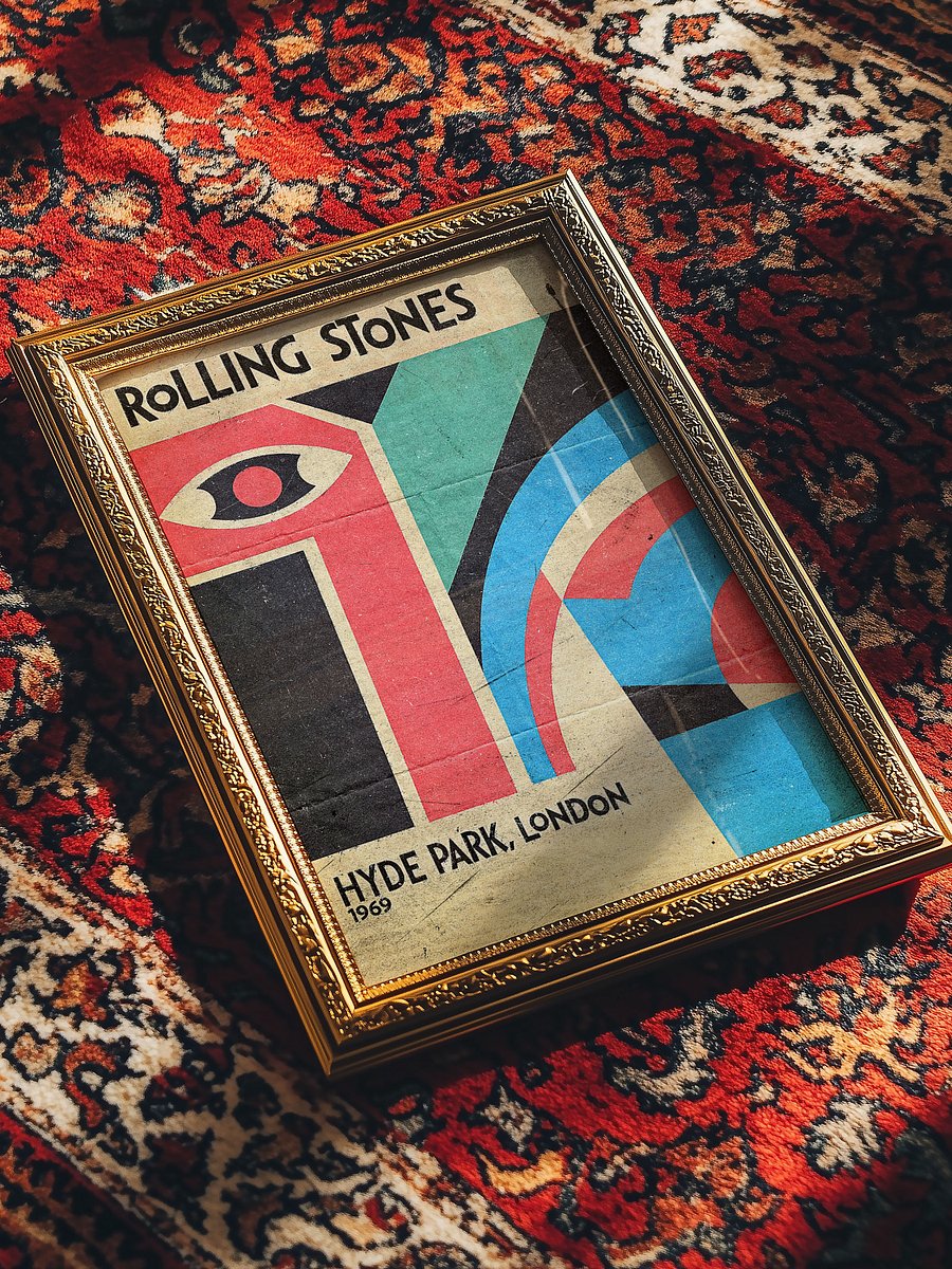 Rolling Stones Hyde Park 1969 Poster | Vintage Rock Print | London Concert Art | Retro Music Decor | Reworked Design product image (8)