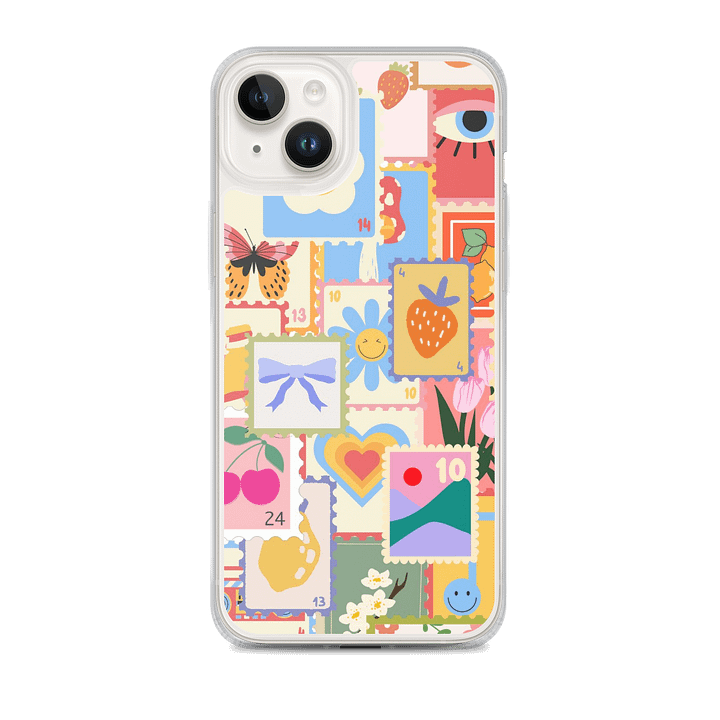 Vibrant Stamp Collage iPhone Case product image (1)