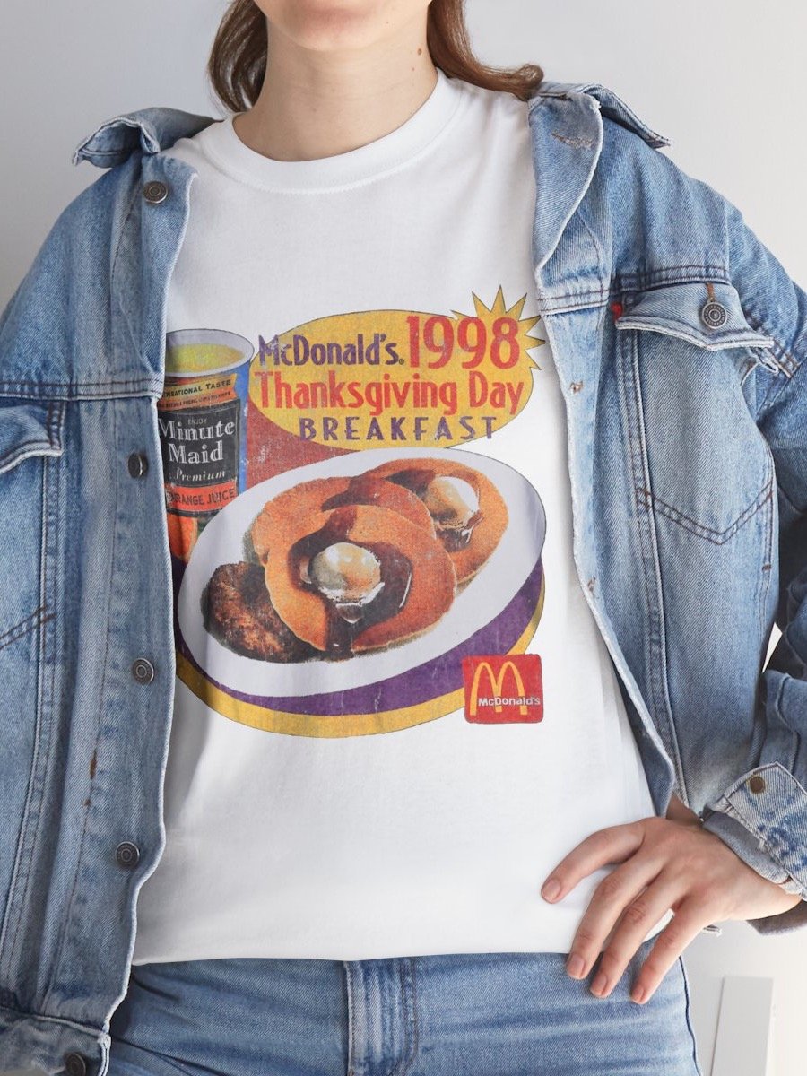 Vintage 1998 Mickey Ds Thanksgiving Unisex Tee Shirt product image (3)