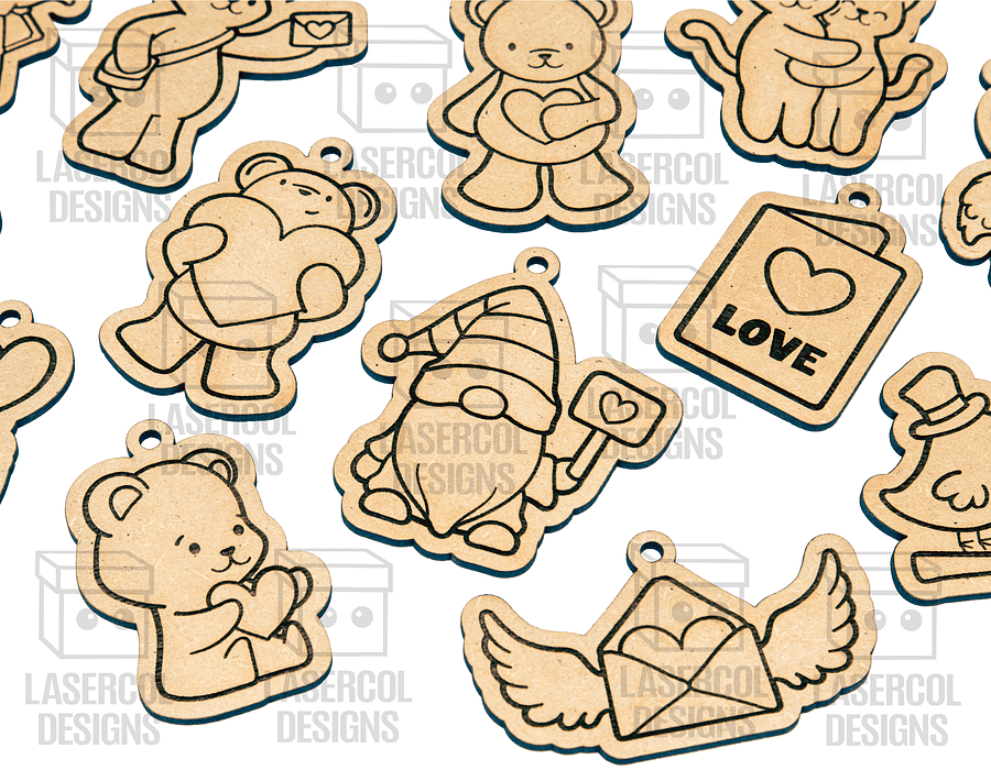 Valentine's Day Cutouts / Tags - Laser Cut Files product image (5)