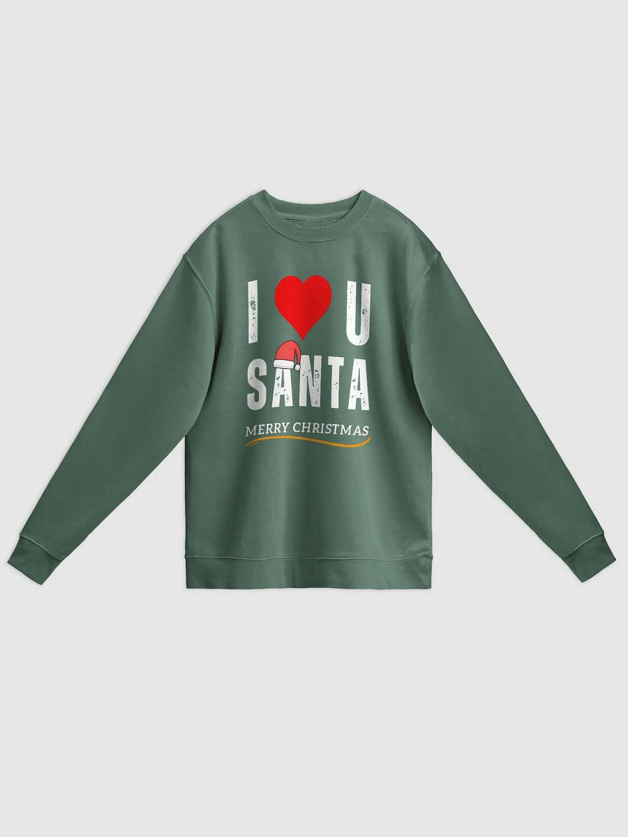 I love Santa Unisex Midweight Pigment Dyed Sweatshirt product image (1)