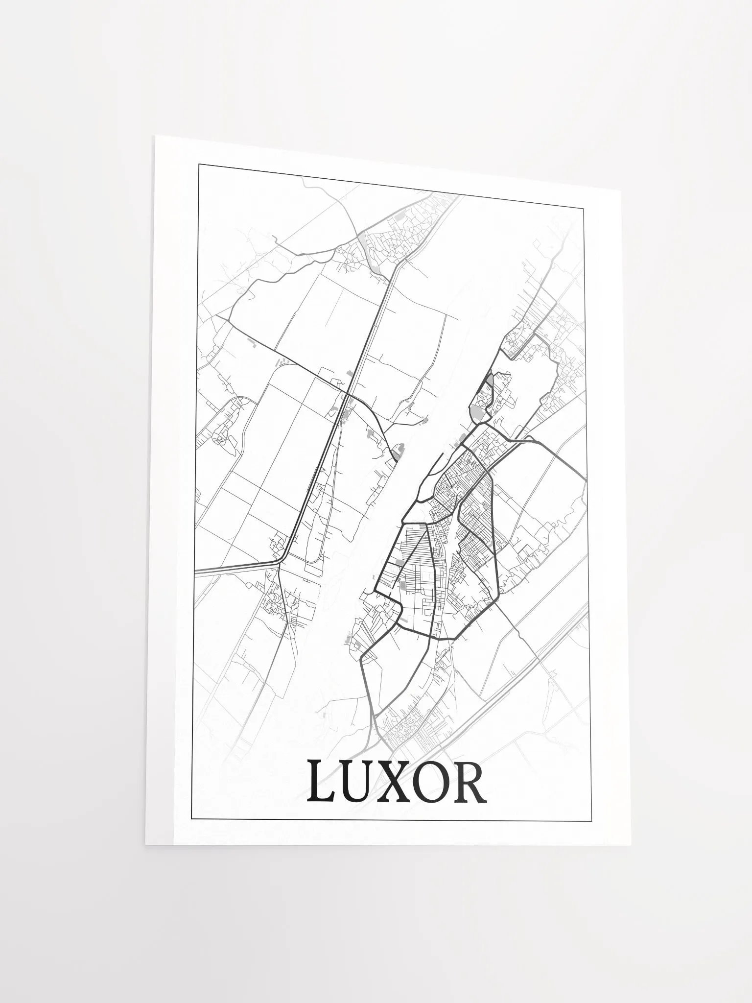Luxor, Egypt, city map print product image (13)