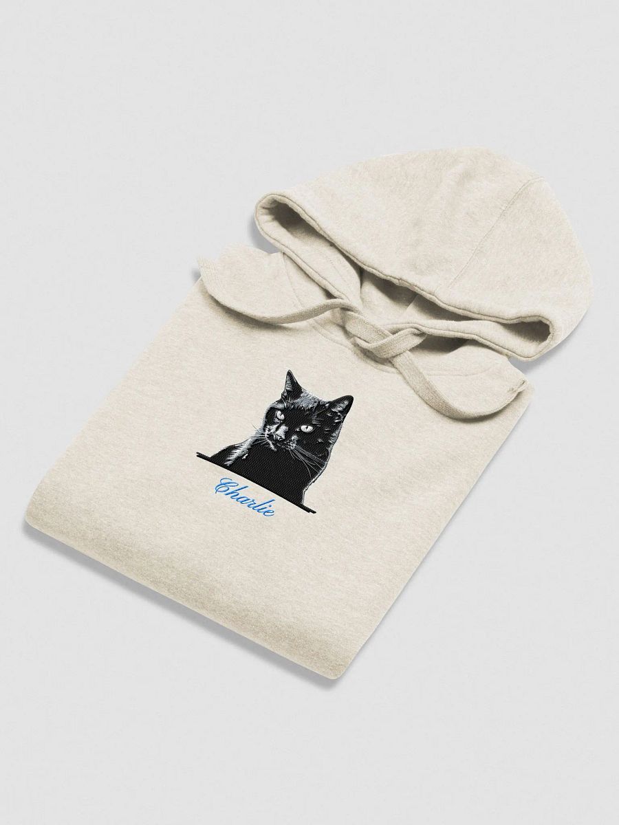 YOUR BLACK CAT! / HOODIE WITH PERSONALIZED NAME / EMBROIDERED product image (4)