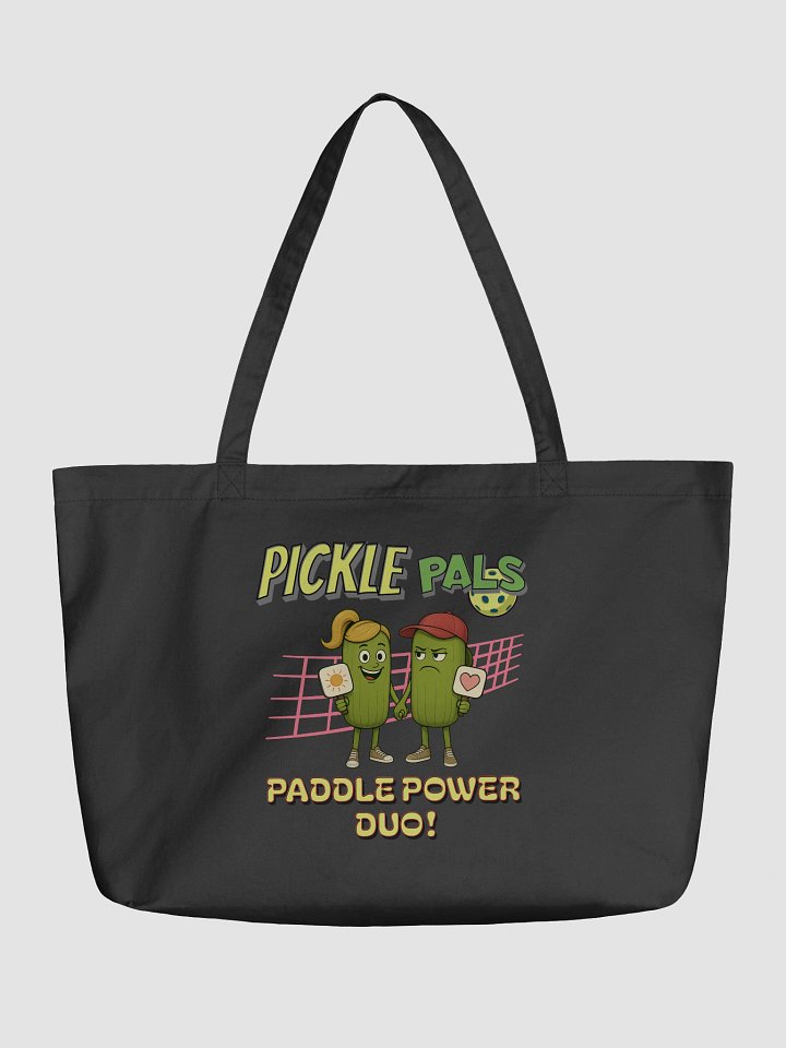 Pickle Pals Couple Paddle Power Duo Pickleball Eco-Friendly Tote Bag product image (2)
