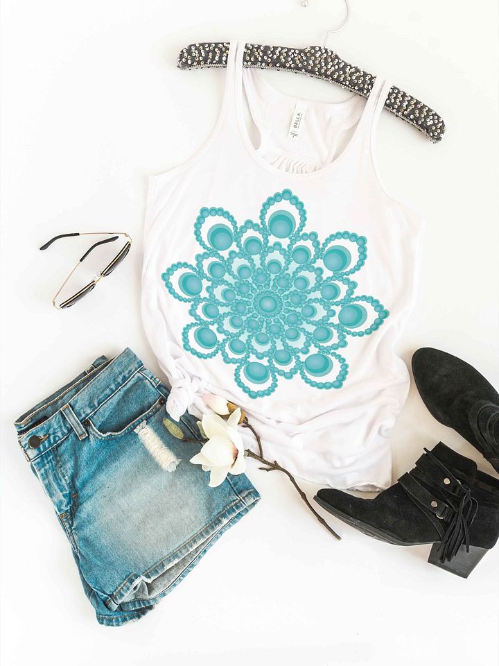 FREE PRINTABLE Turquoise Mandala PNG file product image (2)