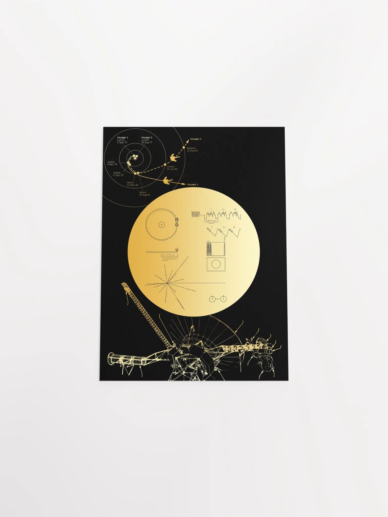 NASA Voyager 1 Golden Record — space poster, science print product image (10)