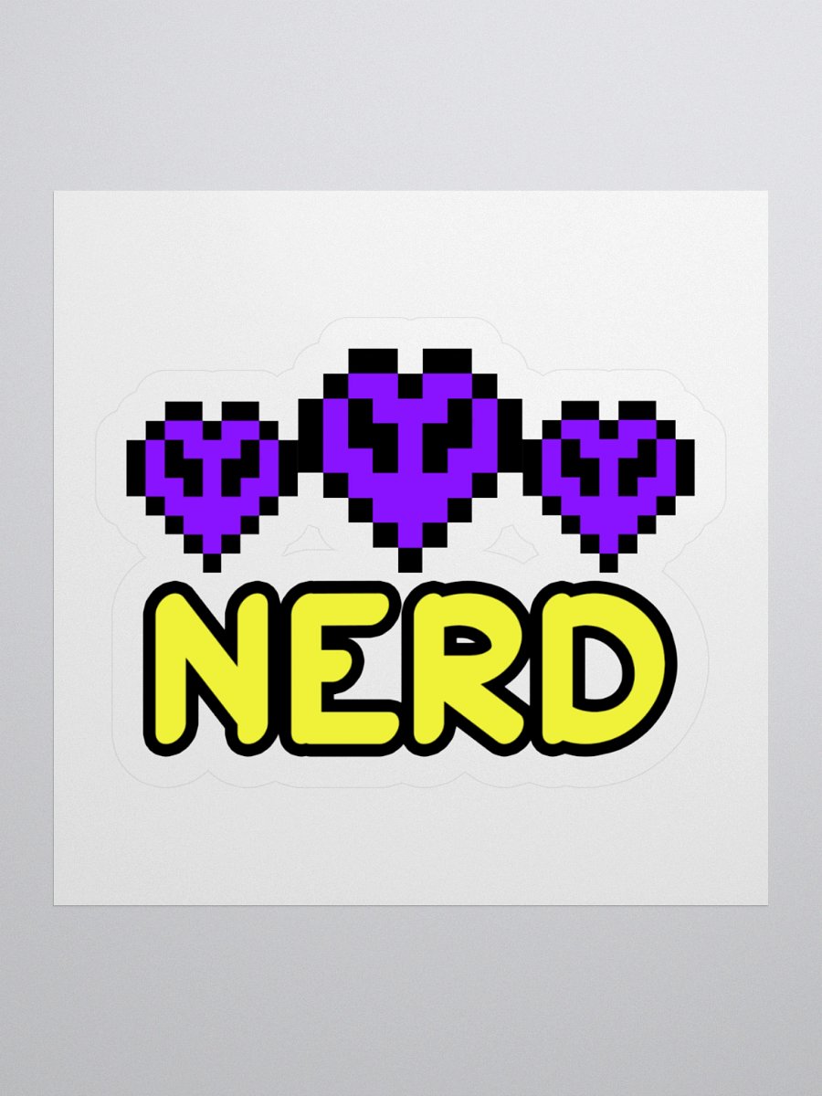 Hardcore Nerd vinyl sticker product image (1)