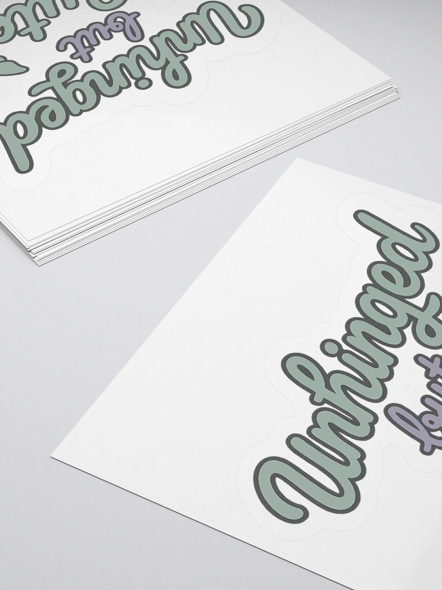 Unhinged but Cute – Vinyl Sticker product image (4)