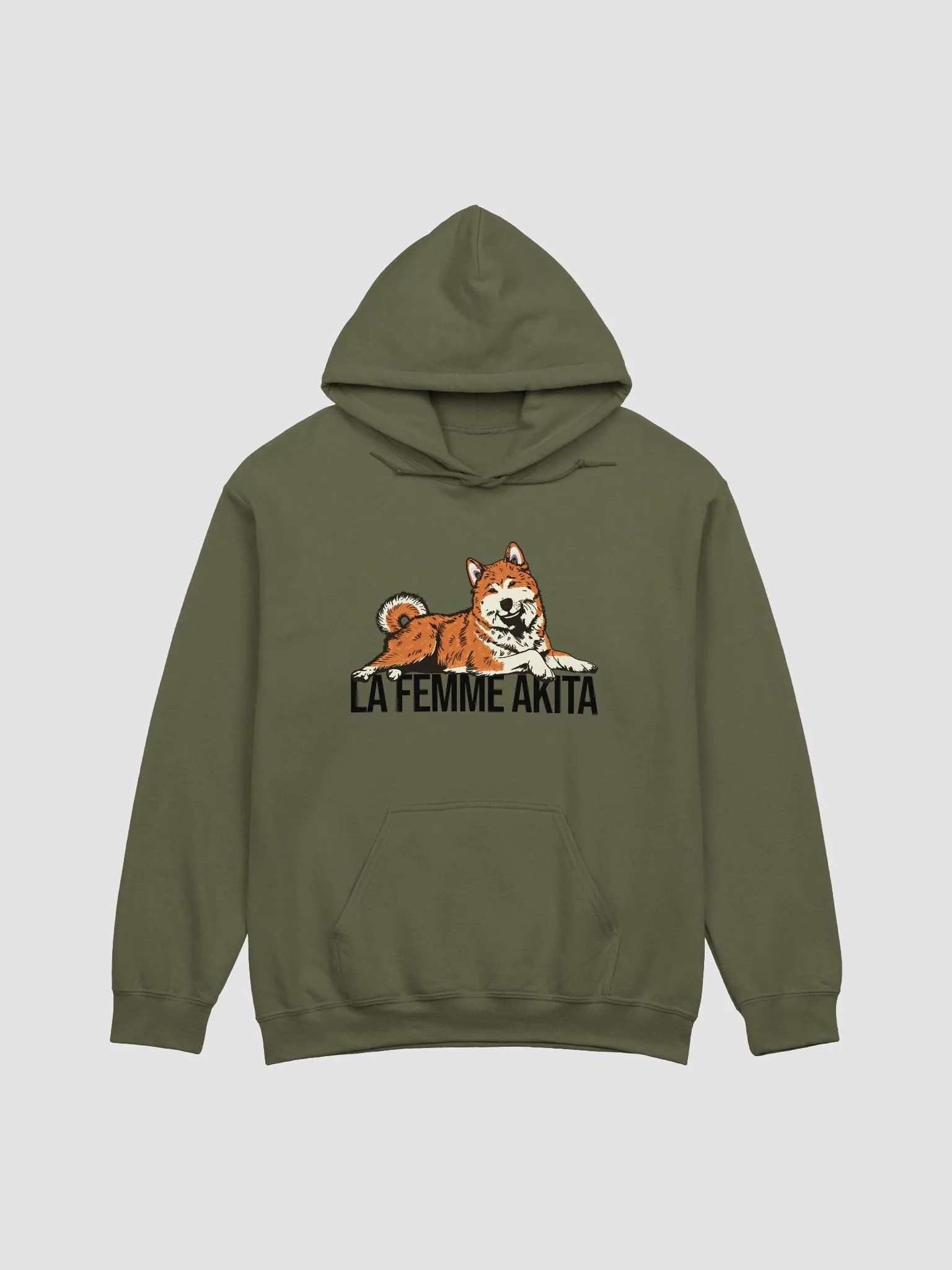 La Femme Akita Hooded Sweatshirt of an Akita Inu (Red) | Funny Hoodie for Akita Paw-rents product image (16)