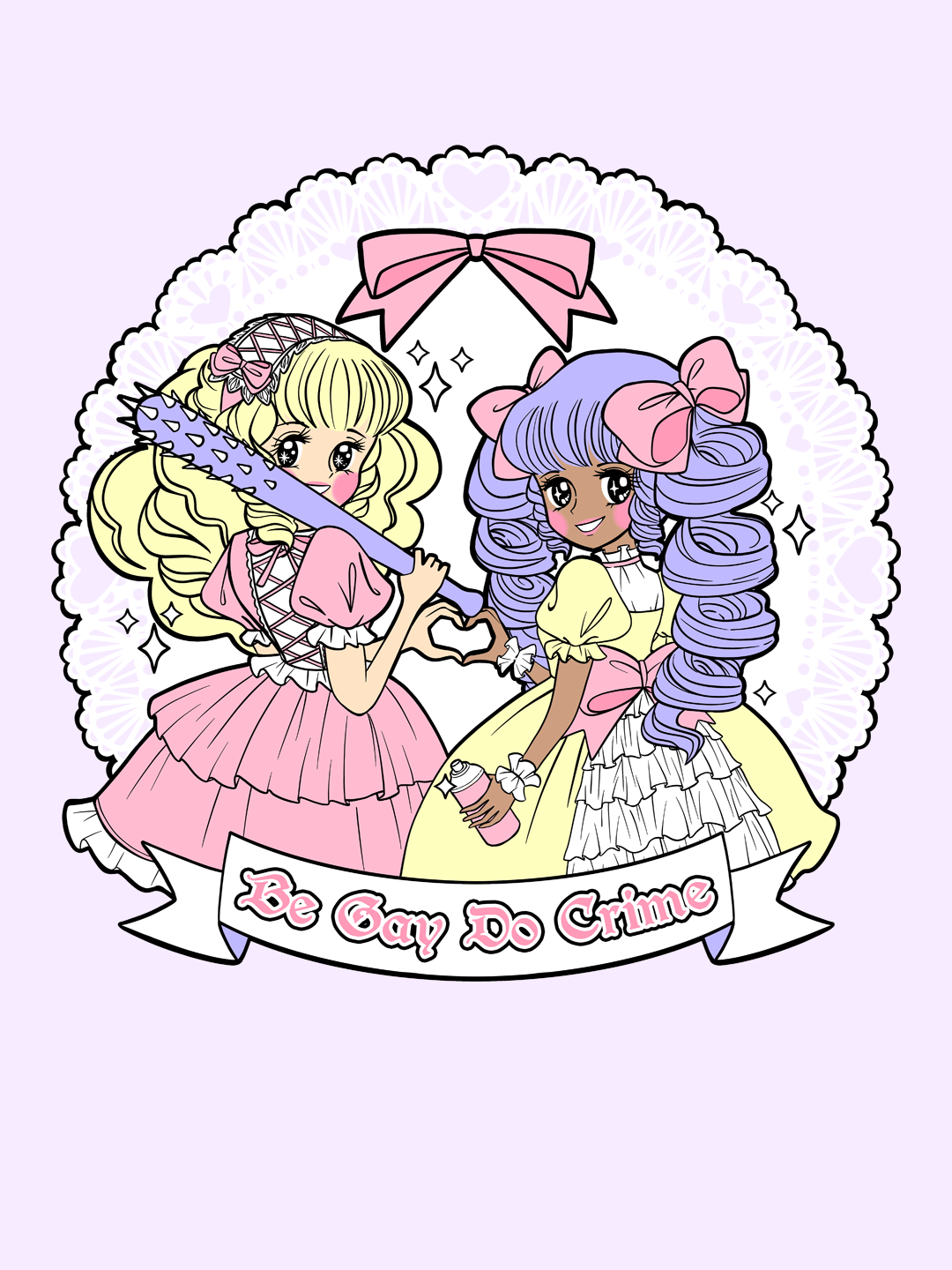 𝑼𝑺𝑨 Be Gay Do Crime (Fairy Kei) organic cotton t-shirt product image (3)